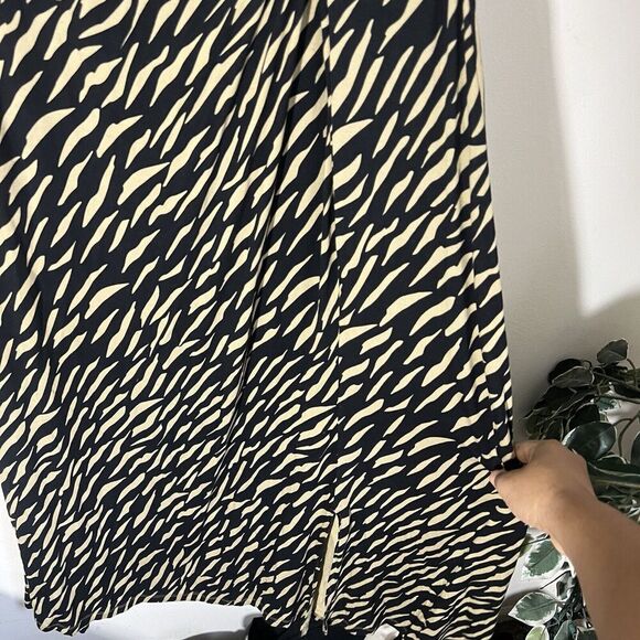 Soft Surroundings Women’s Faux Wrap Maxi Dress Brown Black Zebra Print Boho S - Picture 3 of 8